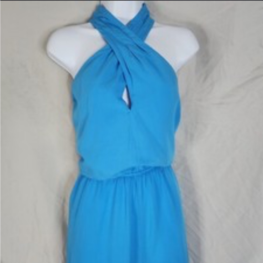 Women’s Aqua Halter Jumpsuit